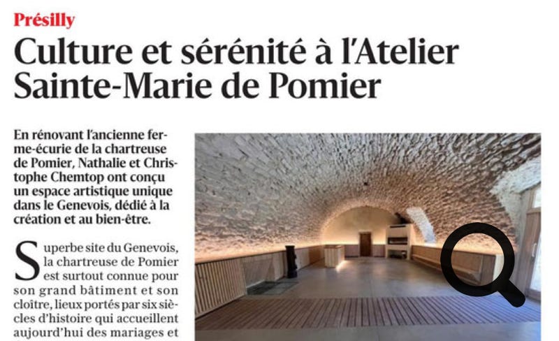 Publié par Dominique Ersnt. Haute-Savoie : un nouvel endroit à découvrir près de la chartreuse, l’Atelier Sainte-Marie de Pomier 